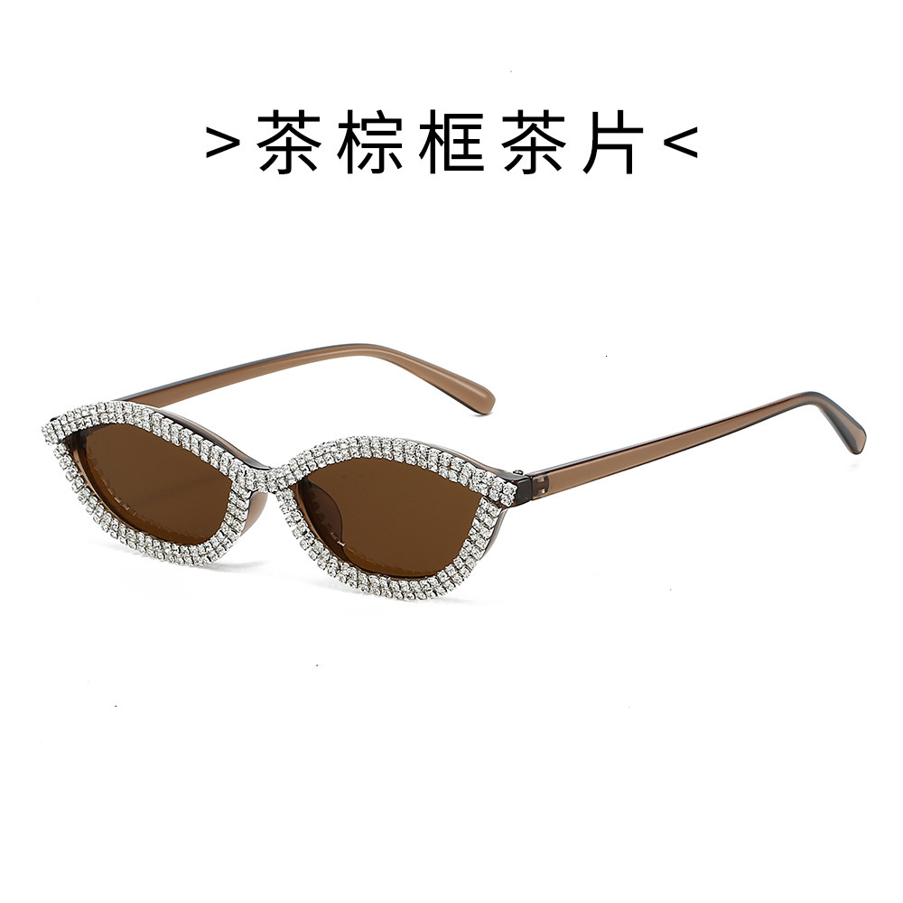 25 hot-selling cat-eye sunglasses, new personalized diamond-embellished sunglasses for women, high-end street style decorative glasses