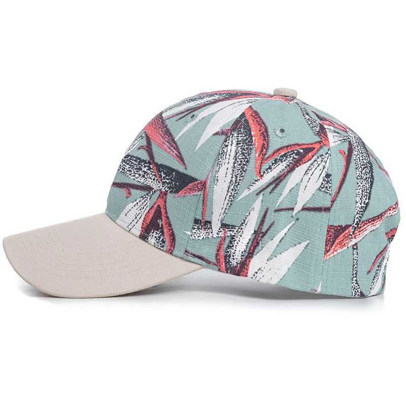 New Fashion Women Cap Flowers And Foliage Print Baseball Cap Female Outdoor Streetwear Caps Hats S260306