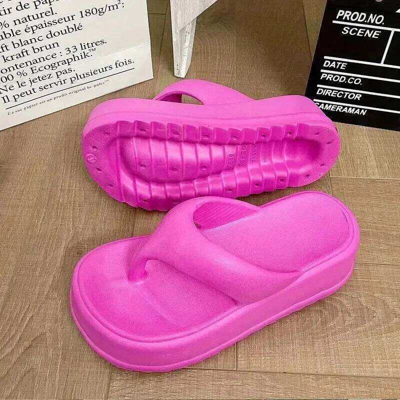 Litfun Female Summer Flats Slippers Casual Soft Thick Sole Eva Flip Flops Non-slip Beach Sandals Comfort Home Slides For Women
