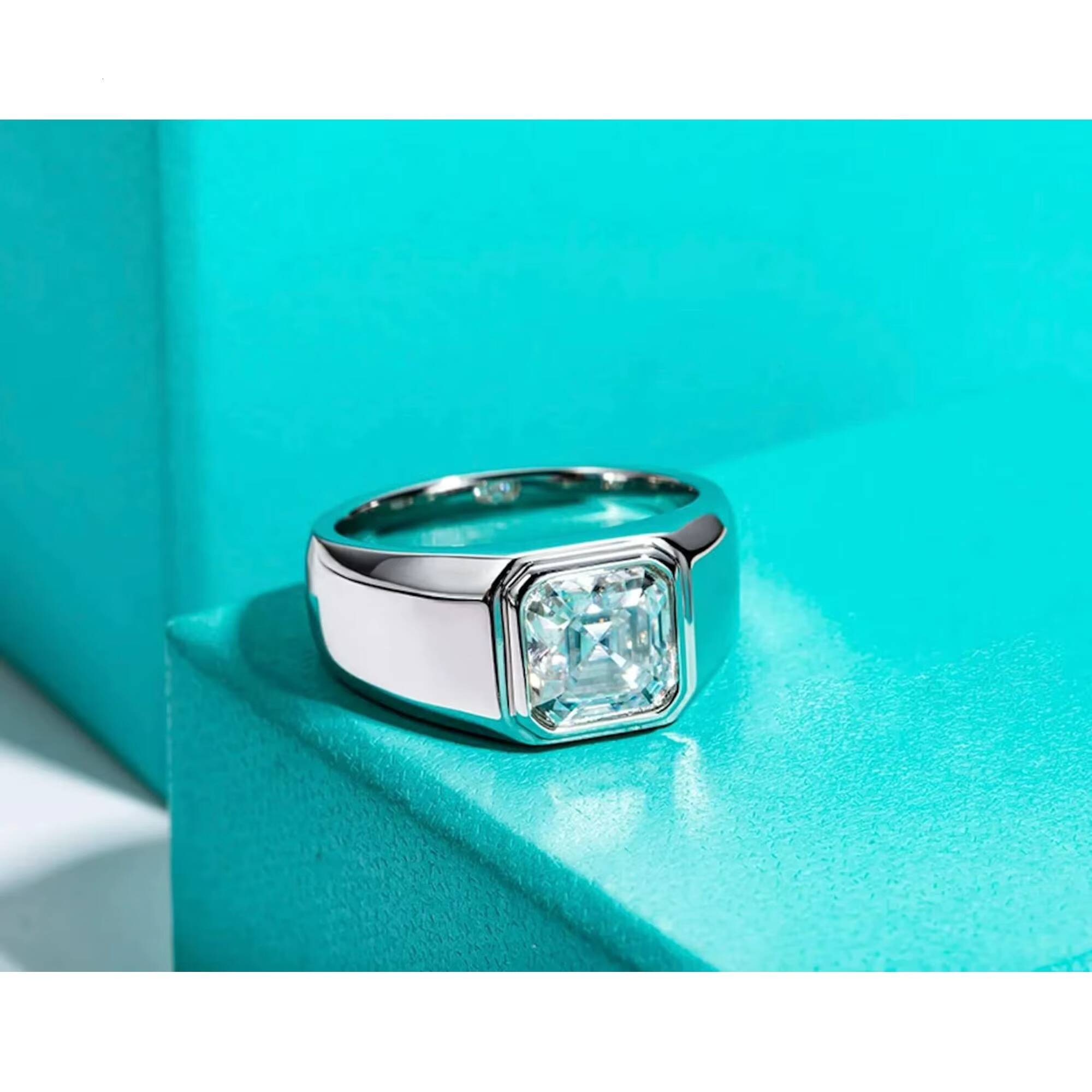 Round Shape Moissanite Men Women Wedding Rings Tungsten Carbide Engagement Jewelry Men Moissanite Ring