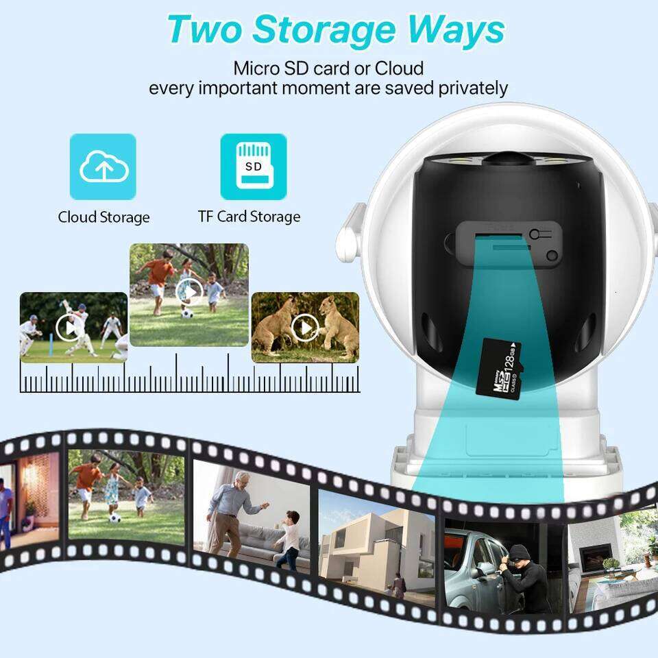 6x Zoom PTZ Camera 4K 8MP HD Outdoor WiFi Wireless IP Camara Solar Panel Security Built in Battery PIR Human 4MP iCsee 26W0306