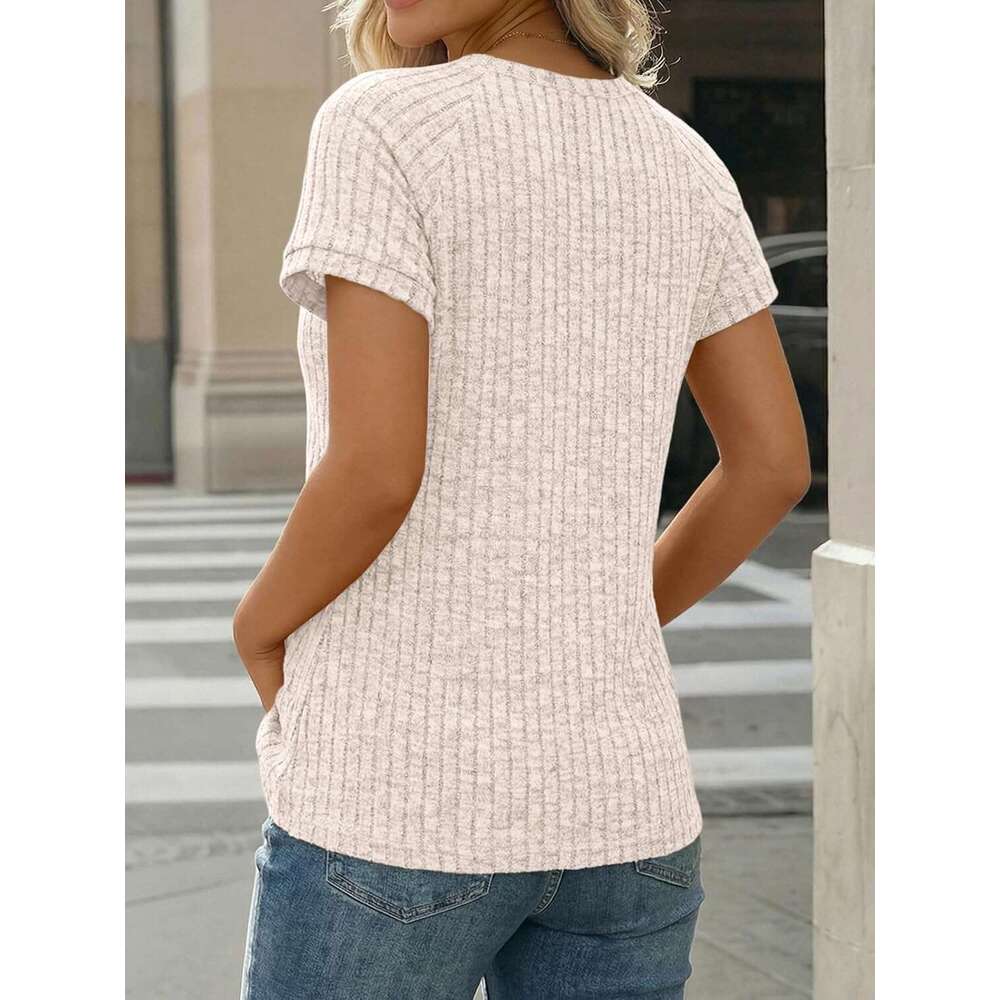 Women's Short Designer Sleeve Shirts Business Casual Blouses Dressy Work Tunic Tops 2026 Spring Sweaters Fashion Clothes