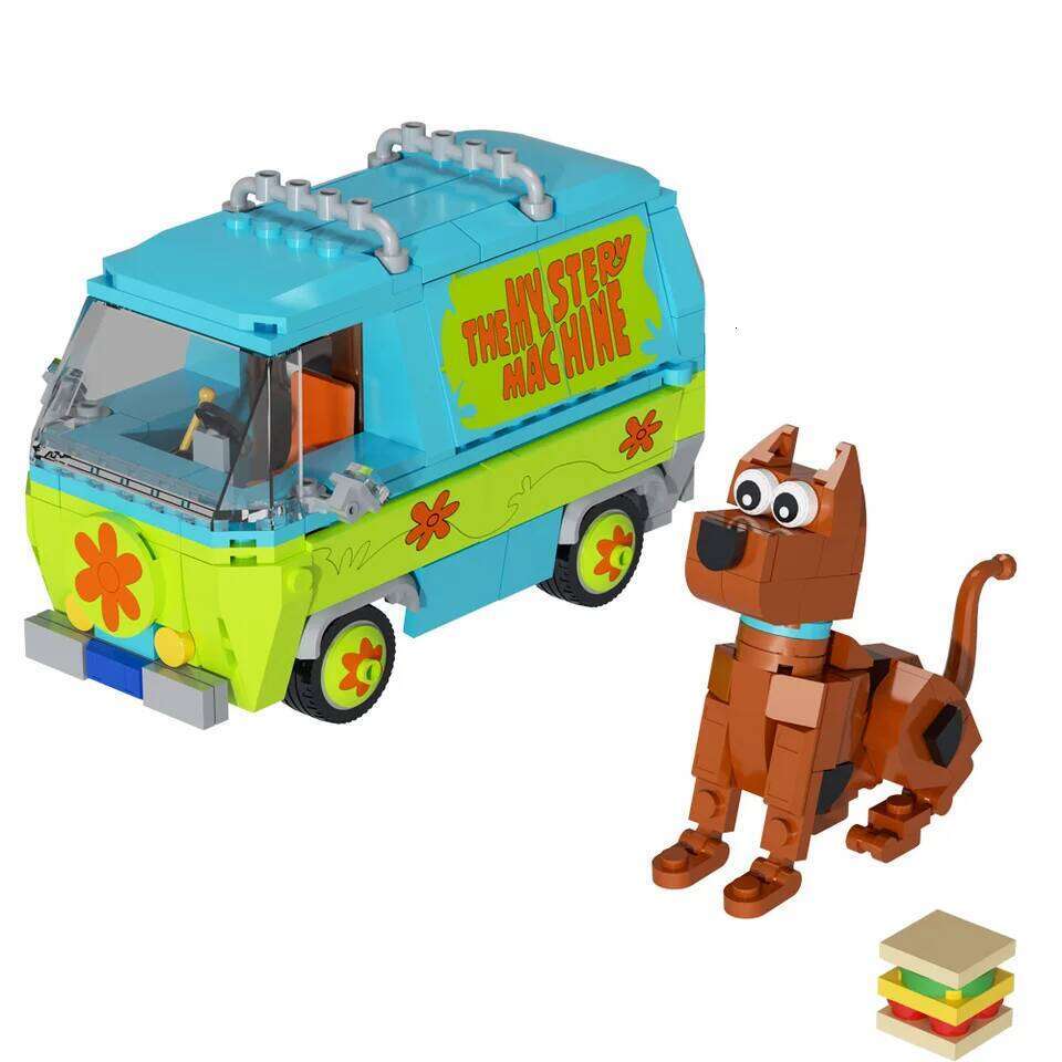 MOC Mystery Machine Model Building Blocks Set Scooed Animation Travel Car RV Bricks DIY Kid Educational Toys Adult Gift Z260306