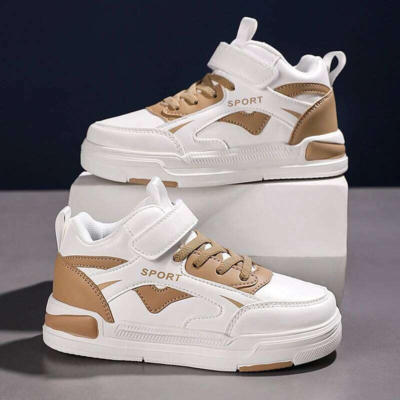 Black White Children Boys Casual Fashion New Autumn Kids School Sports Tennis Shoes Sneaker for Boy Girls 26Y0304