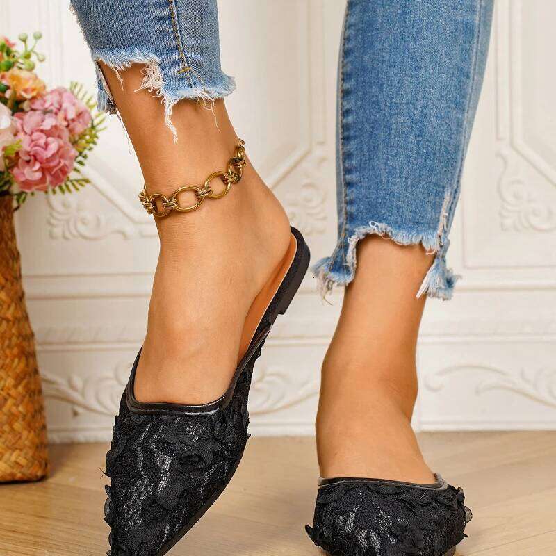 2025 Summer New Fashionable Baotou Low Heel Casual Outdoor Comfortable Non slip Slippers