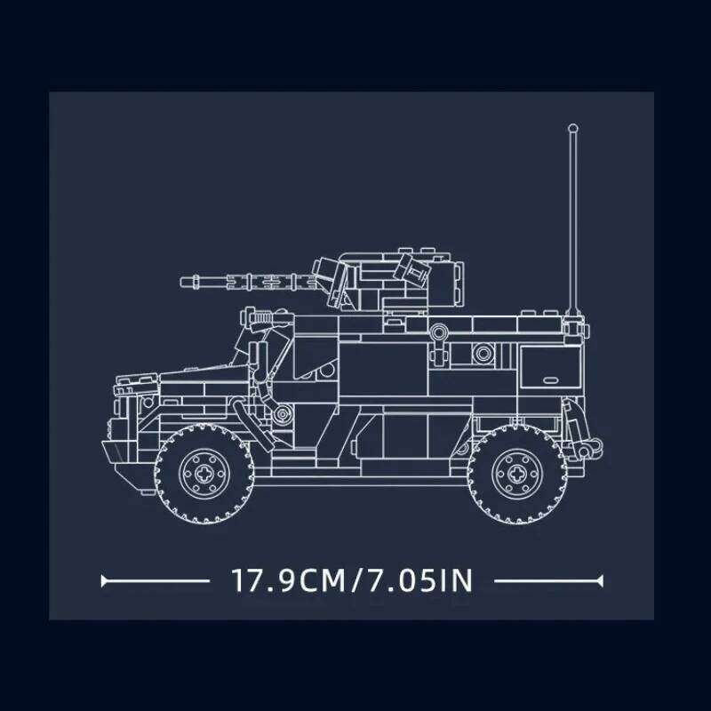 519PCS Military VDVS Assault Armored Vehicle Car Model Building Blocks Sets With 4 Figures Dolls Educational Toys Gifts For Kids Z260305