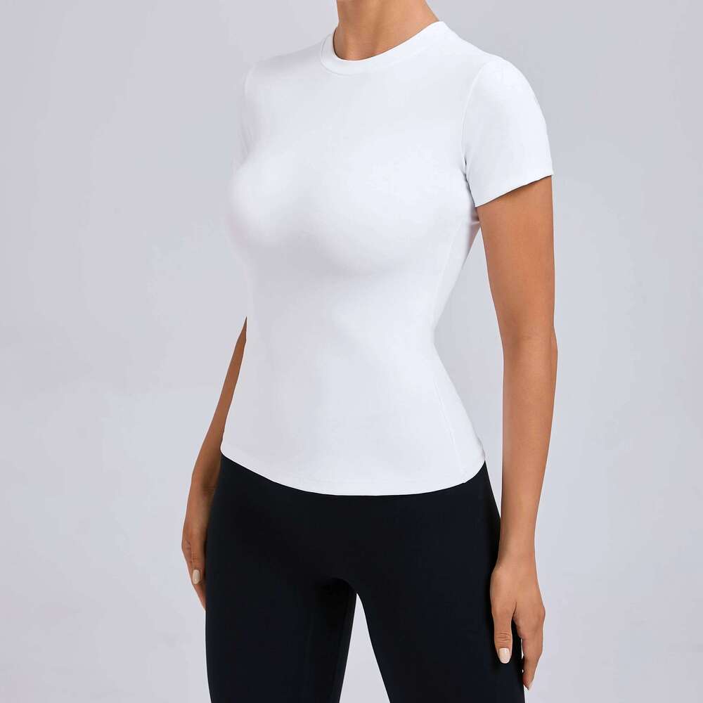 Women Top Yoga Shirts Quick Dry Running Tops Tights Push Up Workout Gym Clothes Short Sleeve Fitness Sports T-Shirts 26Y0306