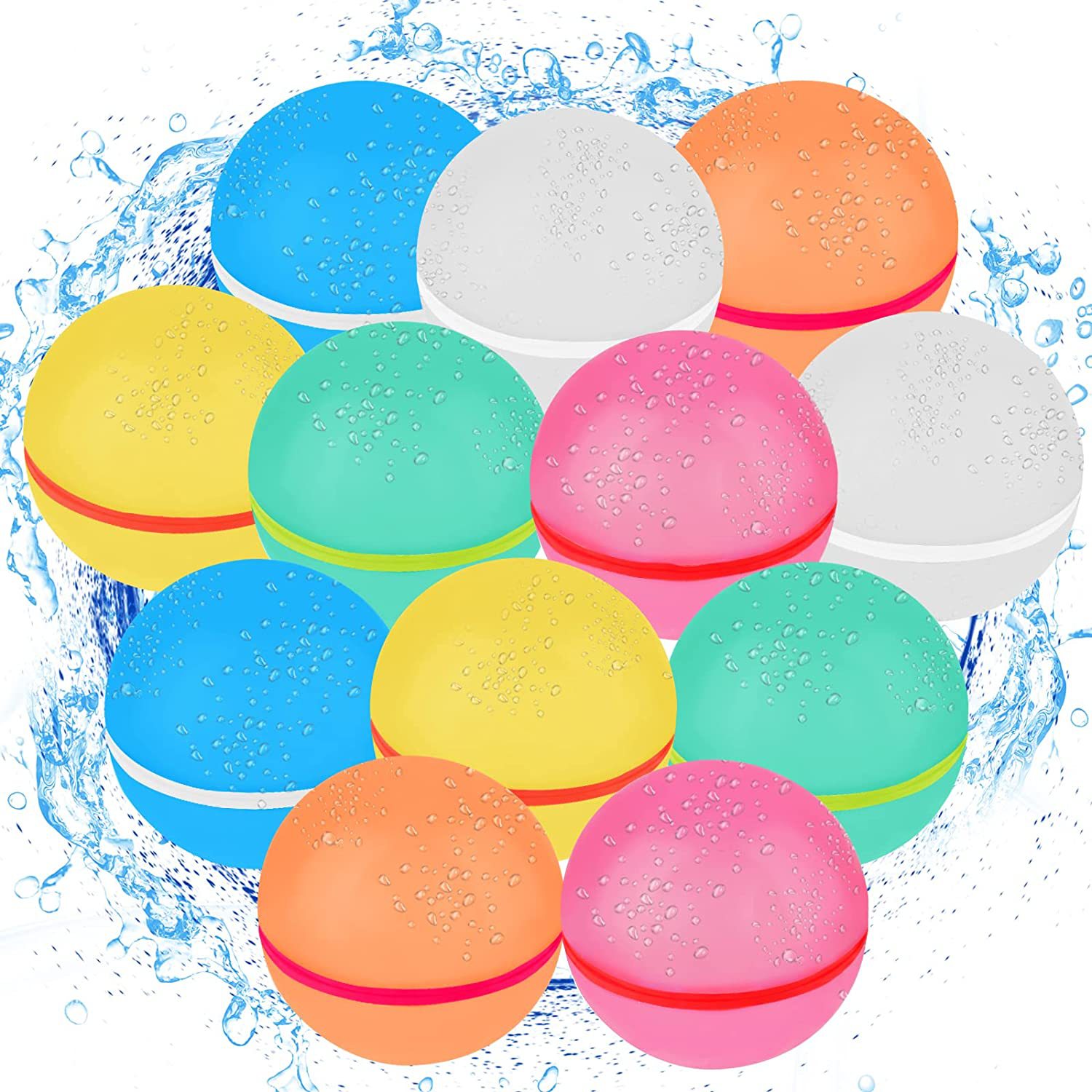Summer water toy: silicone magnetic water ball, quick to fill and reusable