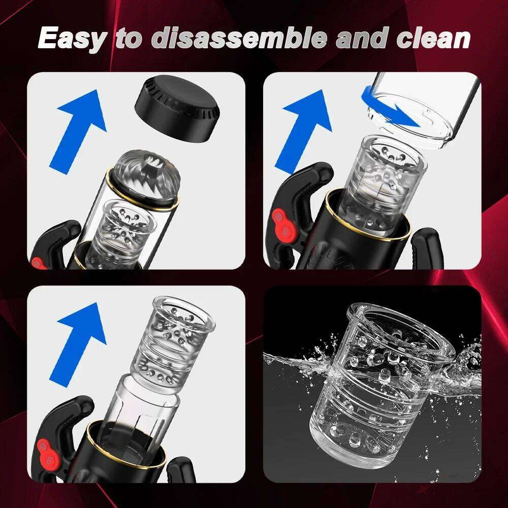 Automatic Sucking Male Masturbator Cup 9 Thrusting Rotating Vibrating Licking LCD Adult Sex Toys Blowjob Toy Penis Pump W260305