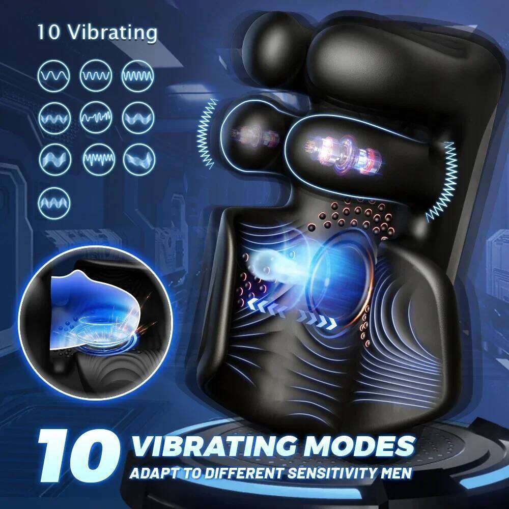 Vibrator For Men Tapping Flapping Glans Massager Machine Penis Delay Trainer Automatic Male Masturbator Sex Toys for Adult W260305