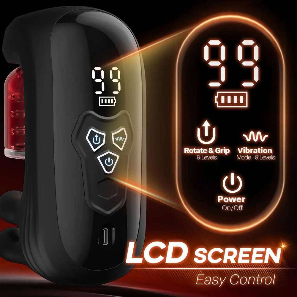 Tongue Licking Male Masturbator Blowjob Machine Penis Stroker Glans Training Stimulation Endurance Adult Sex Toy for Men W260305