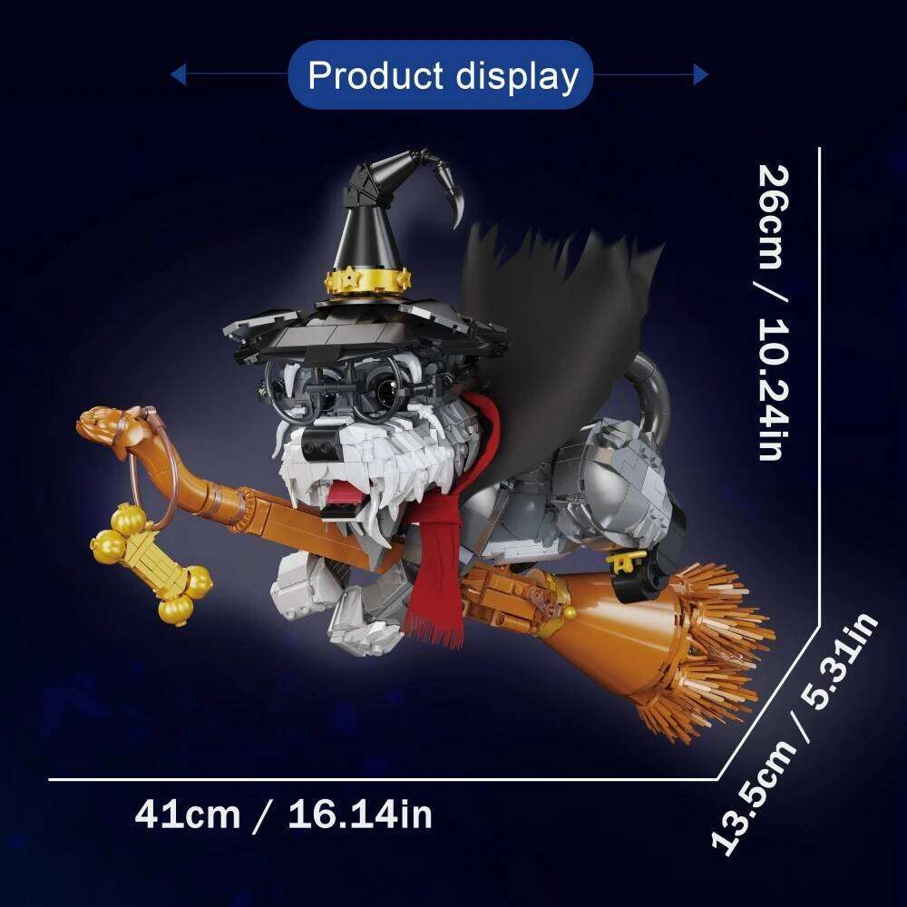 1298pcs Creative Series Magic World Dog Doctor Building Blocks Bricks Animal Desktop Ornament Model Kid Assembly Toy Boys Gift Z260305
