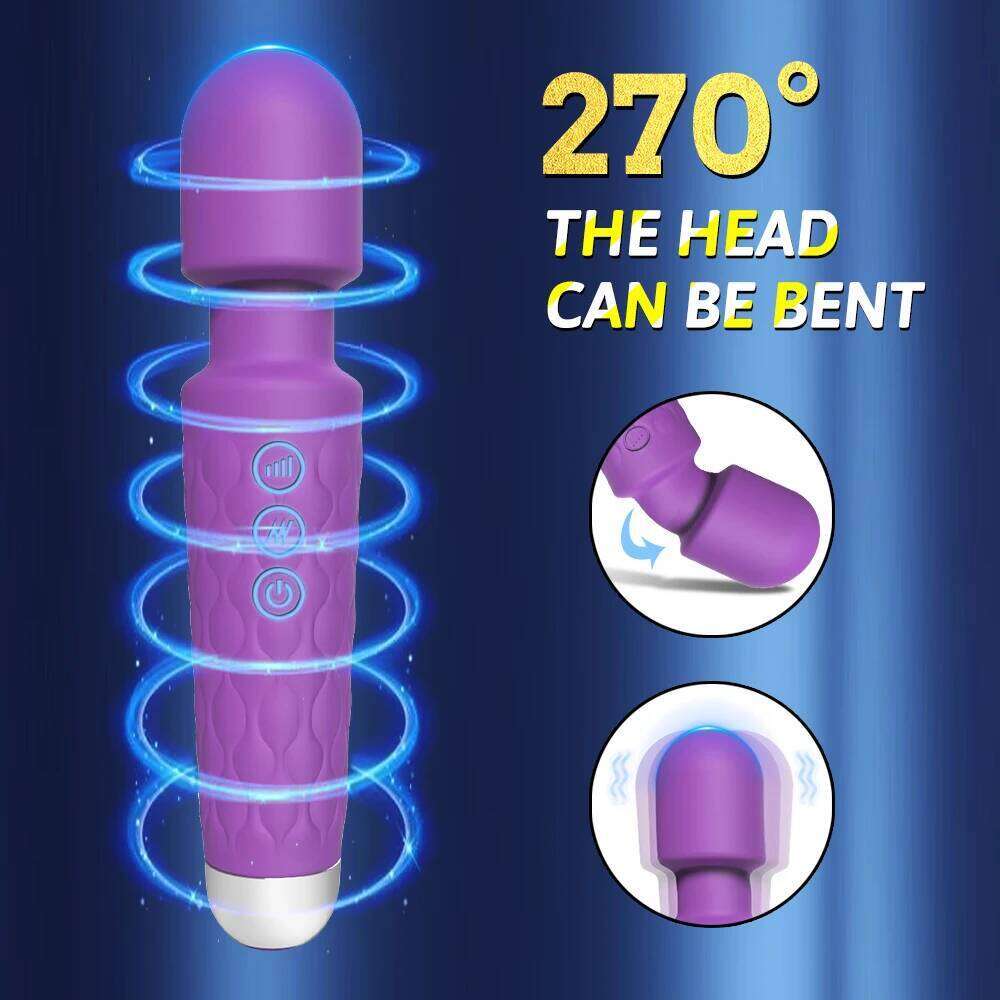 Powerful Vibrating AV Vibrator Magic Wand Clitoris Stimulator Toys for Women G Spot Massager Adult Female Sex Erotic Product W260305
