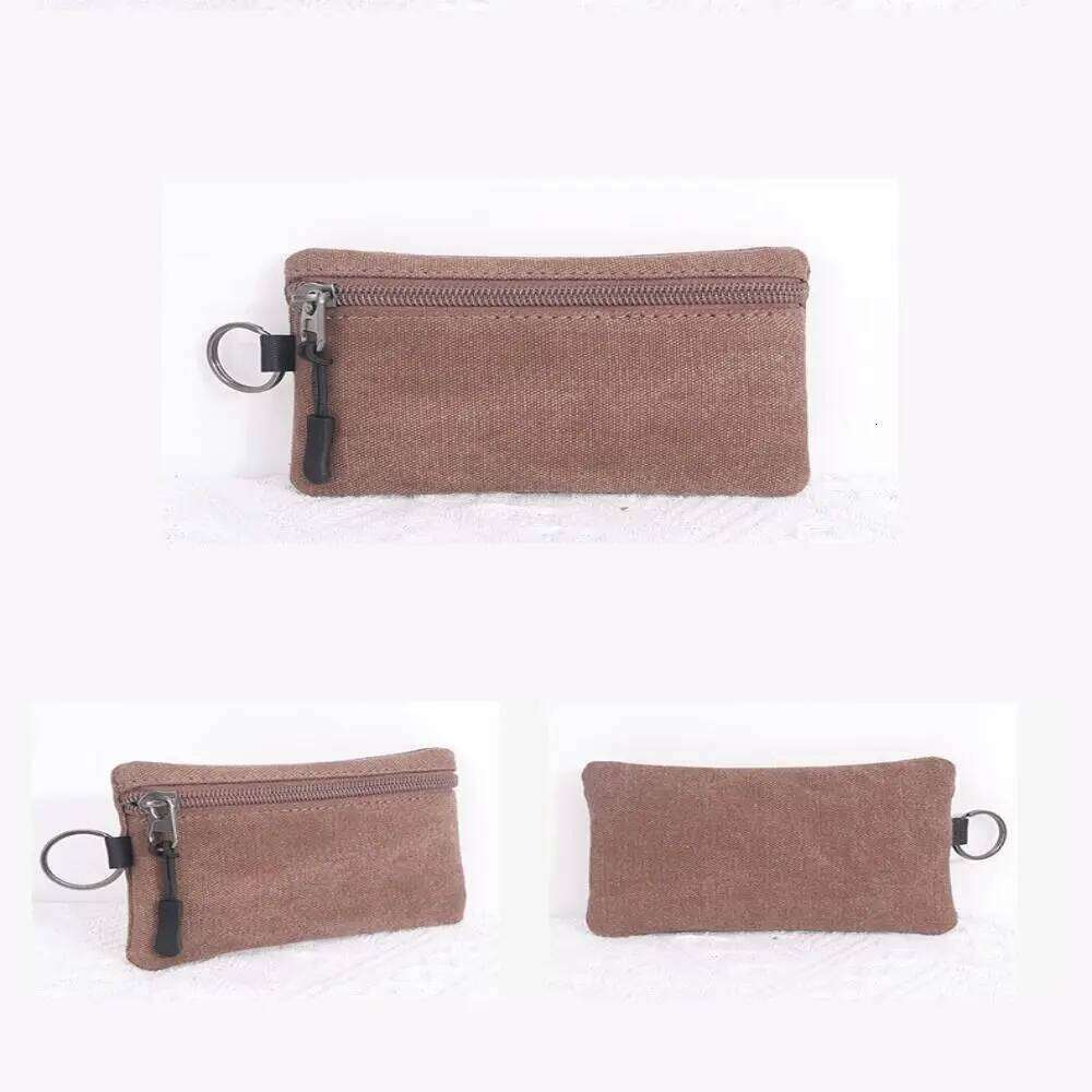 Fashion Canvas Wallet Mini Zipper Card Holder Purse Women Men C260304