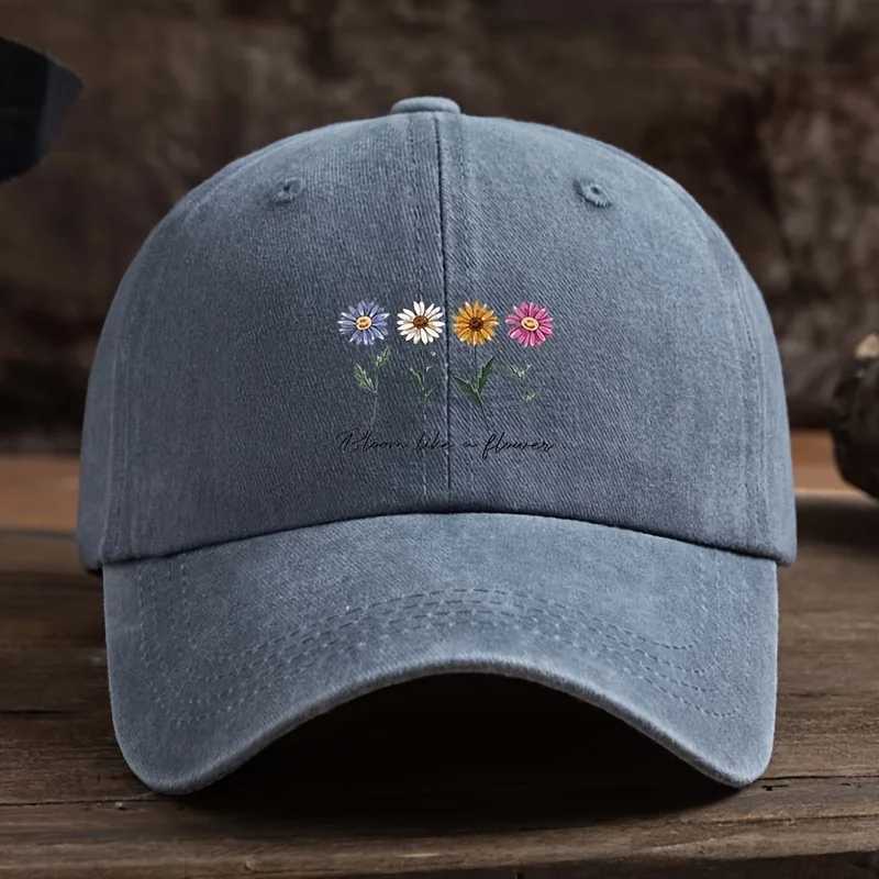 Mens outdoor baseball cap stylish and versatile womens duckbill cap with four-color floral print S260306