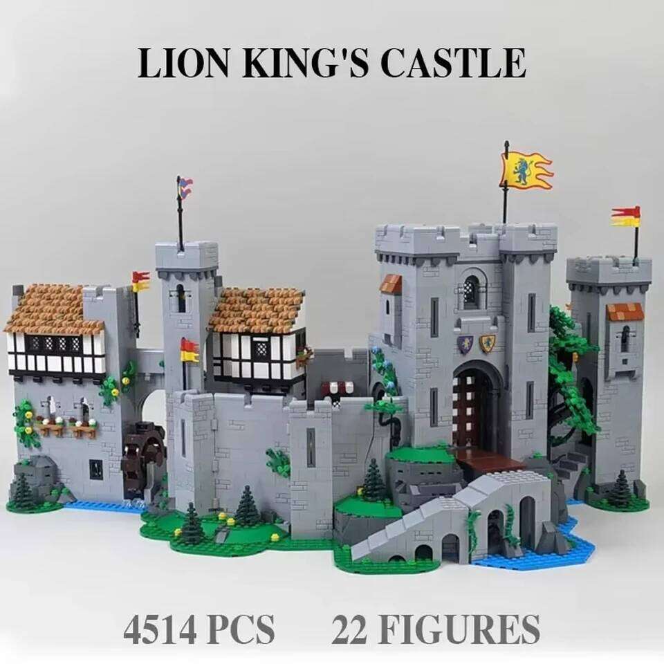 Mini Di Shock the Lion King Knight Medieval Castle Difficult Assembly Puzzle Building Blocks Birthday Christmas Gift Z260305