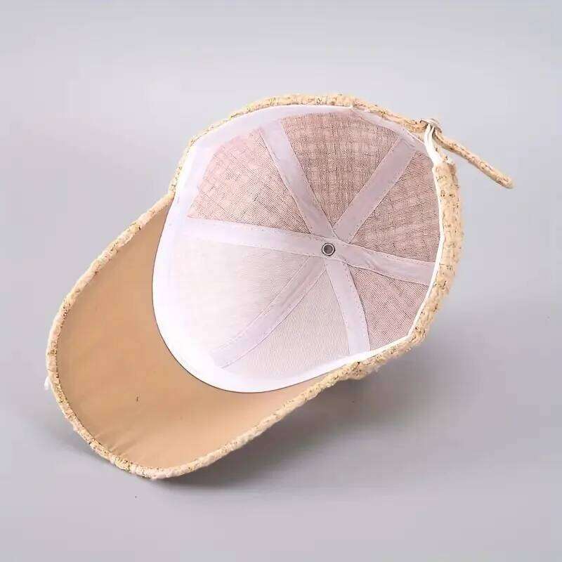 Vibrant Golden Plaid Baseball Cap - Elegant Solid Color Dad Hat with Lightweight Adjustable Design, Perfect for Golf, Sun Protec Y260304