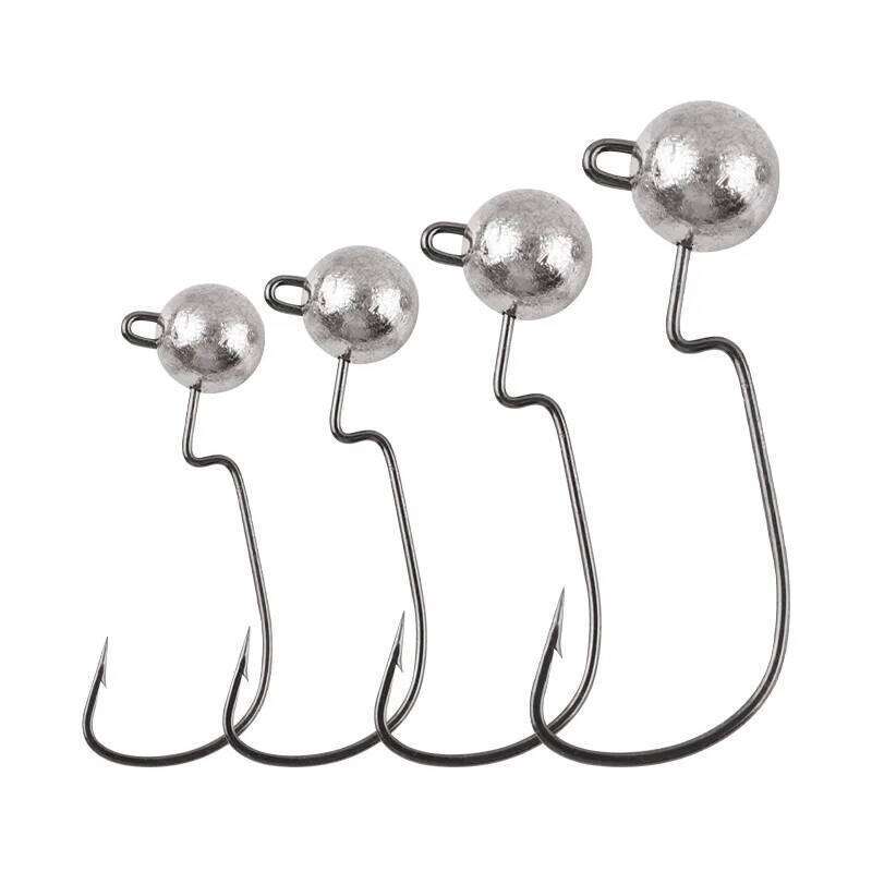 10Pcs/5Pcs Jig Crank Hooks 1.5g-14g Jigging Hook Round Ball Head Barbed Fishhook Pike Carp Fishing Tackles Y260305