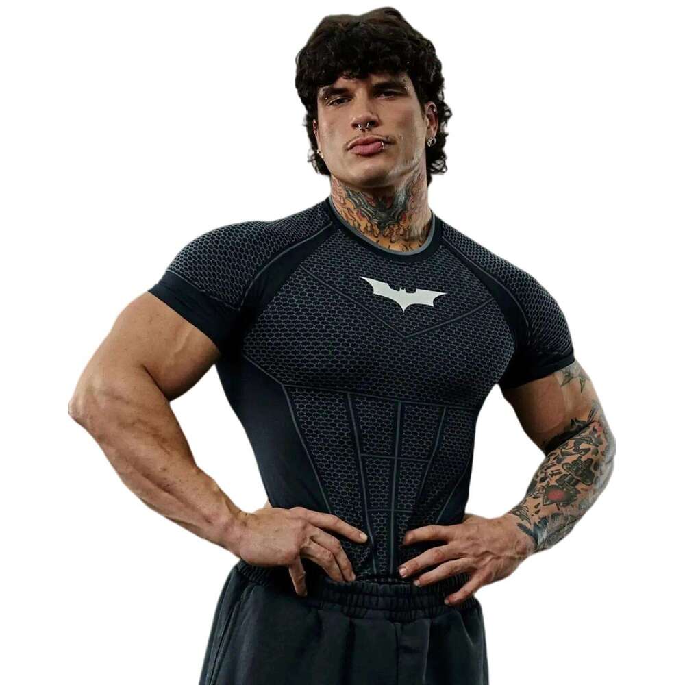 Men's T-Shirts Men's Tees & Polos Muscle Quick Dry Sports T-shirt Gym Fitness Tops Workout Running Bodybuilding Clothes Vintage Unisex Free 