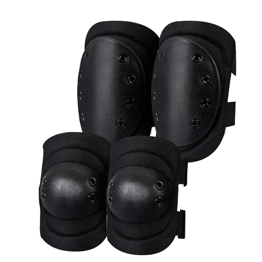 Military Tactical Knees and ElbowsAirsoft Knee Elbow Protective Pads Combat Paintball Skate Outdoor Sports Safety Guard Gear 260228