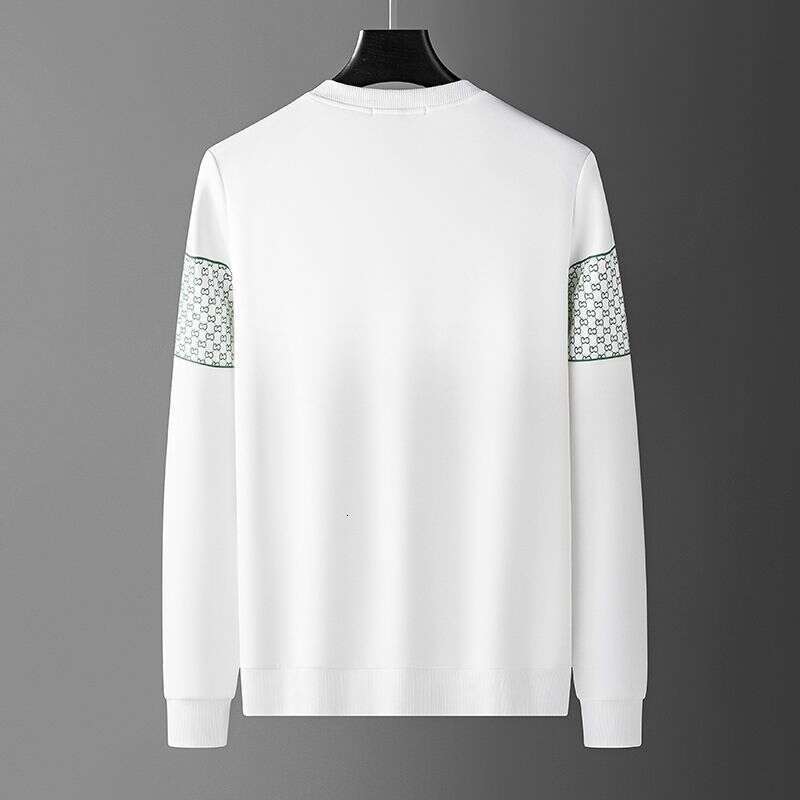 2026 European Sweatshirt, Trendy Luxury Men's Clothing, Cartoon Rhinestone Print, High-End Casual Round Neck Long Sleeve