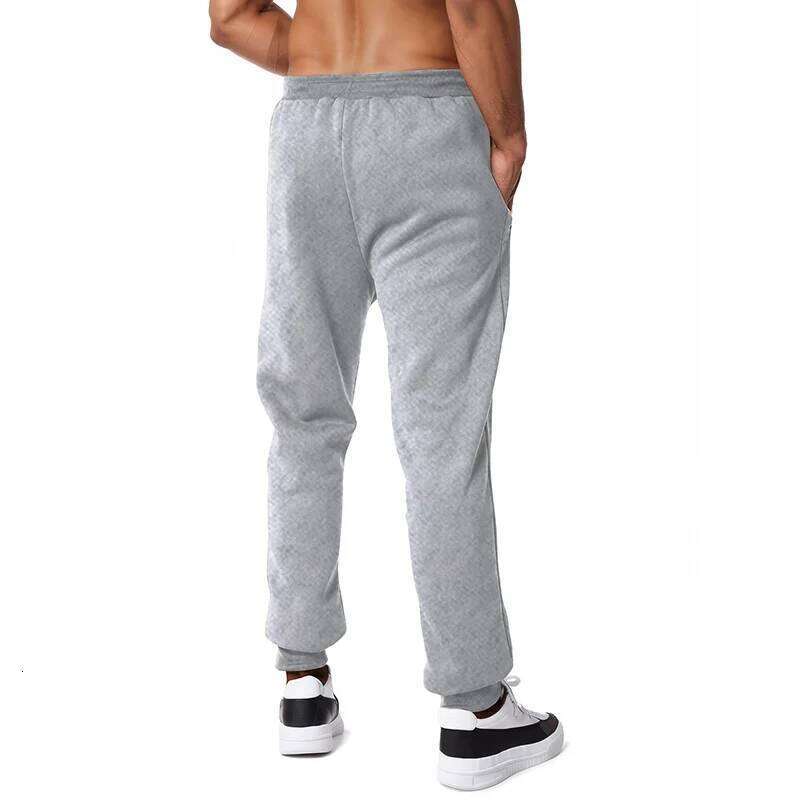 New Sweatpants Side Zipper Pockets Men Joggers Track Pants Elastic Waist Sport Casual Trousers Baggy Fitness Gym Clothing