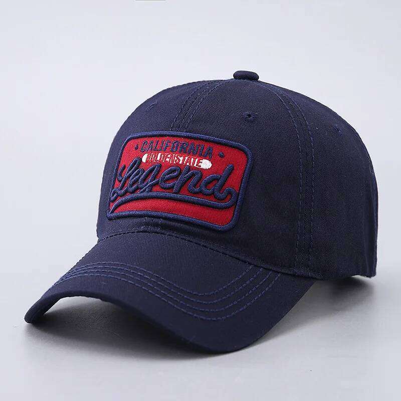 3D letter embroidered baseball cap, all cotton LEGEND washed curved brim hat, suitable for outdoor sports and sun protection Y260304