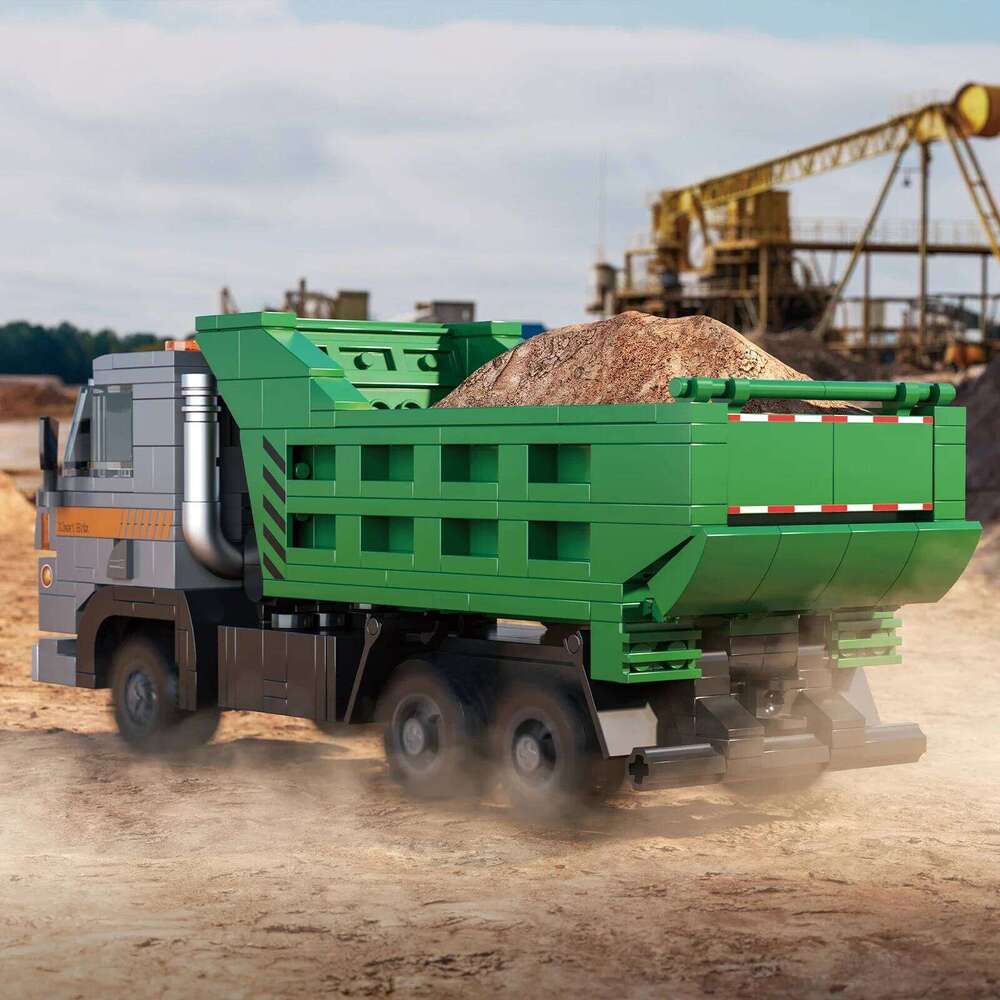 467PCS Cargo Building Blocks Mud Sand Transport Truck Model Bricks Desktop Decoration Diy Toys For Kids Holiday Gifts Z260305