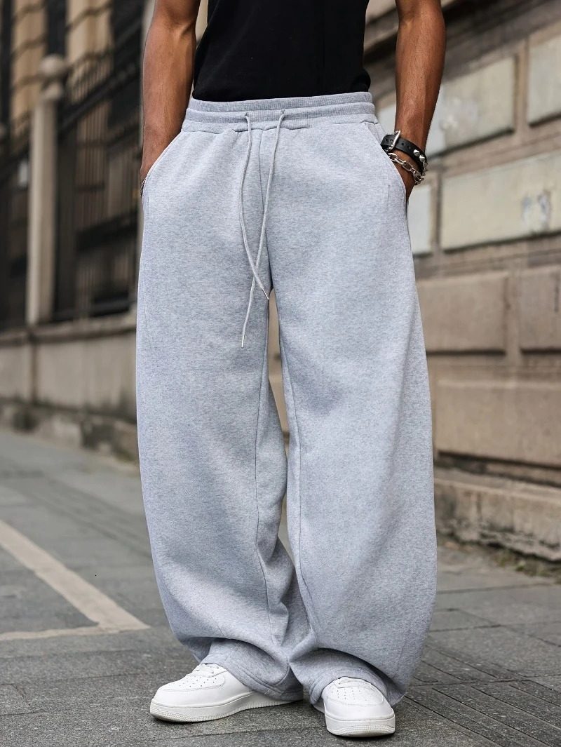 Sweatpants High Street Hip Hop Casual Pants Men Harajuku Y2K Oversized Sport Winter Fall Super Handsome Mens Straight Leg Pants 260303