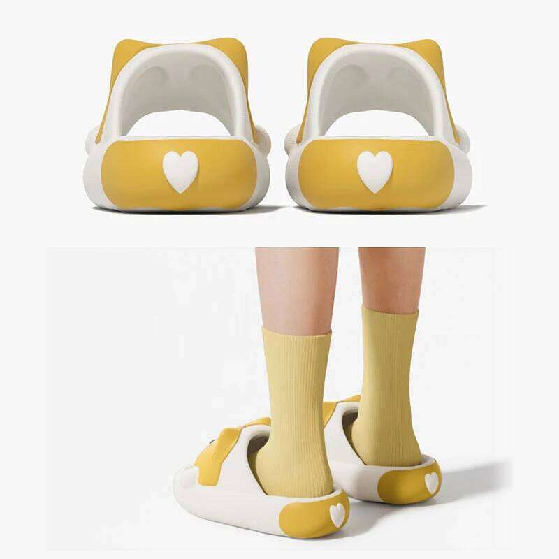 Litfun Summer Slippers Non-slip Breathable Bathroom Ladies Cute Cartoon Dog Slides EVA Soft Sole Women's Sandals