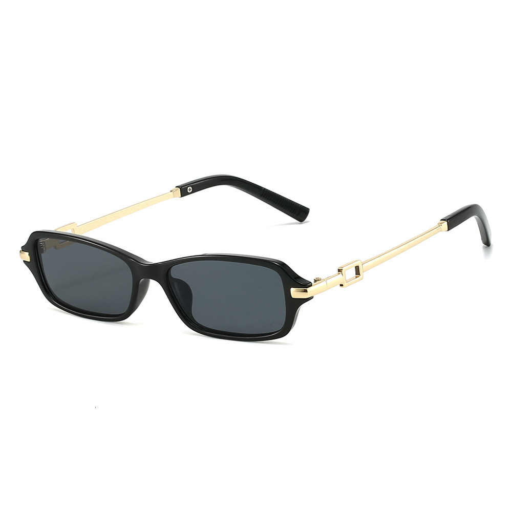 New European and American metal personalized small-frame street style retro high-end square sunglasses