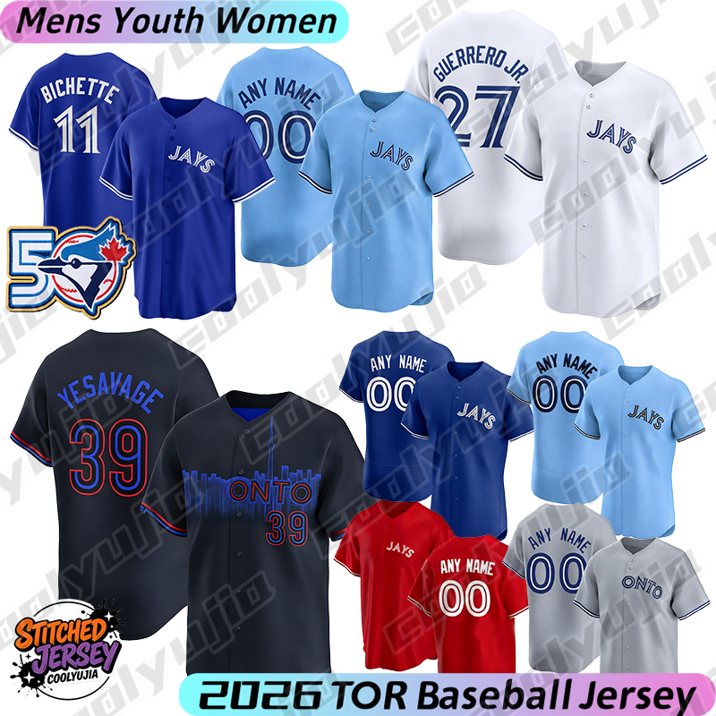 TorontoS Blue Jays Jersey Vladimir Guerrero Jr. Gimenez Kirk Cease bluejays Ponce Clement Trey Yesavage Springer Kazuma Okamoto Varsho Gausman Jay Baseball Jerseys