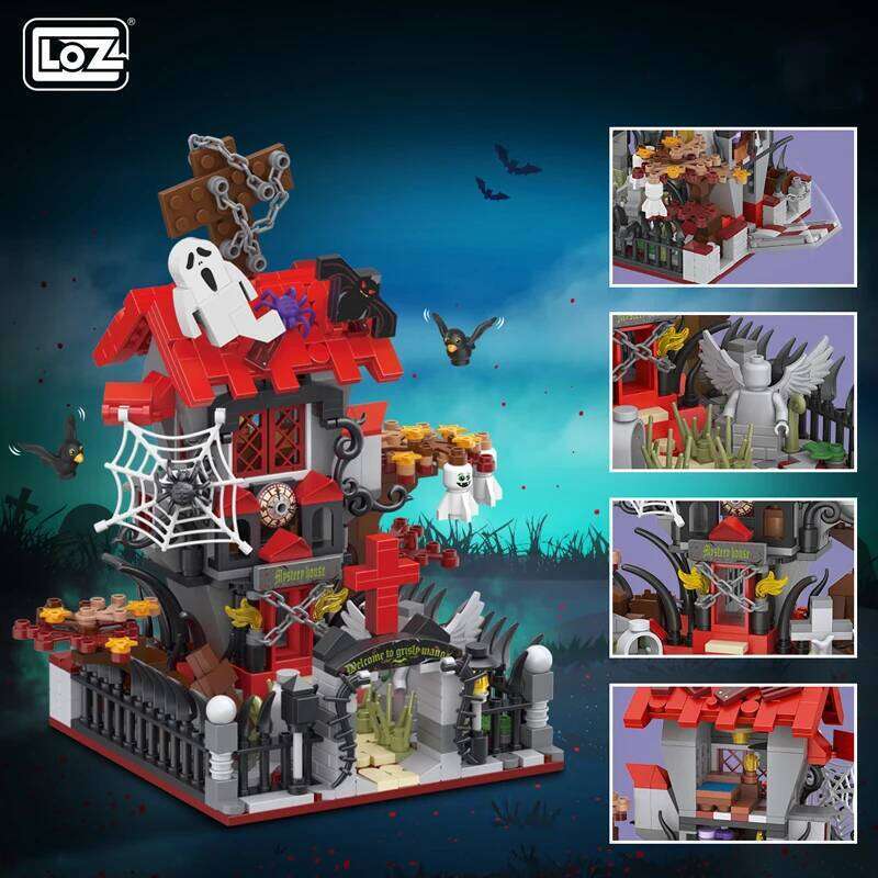 Halloween Toys Building Blocks Assembly Pumpkin Ghost House Witch Science Monster Friend Party Decor Model Kids Gifts Z260305