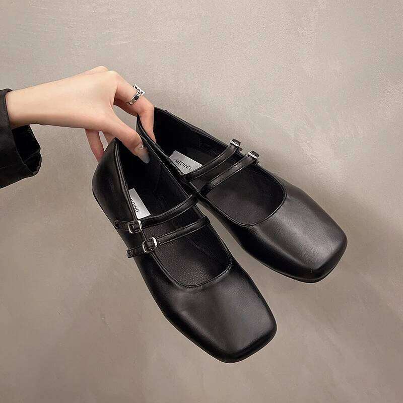 2025 Spring/Summer Elegant Retro Mary Jane Casual Flat New Fashion Soft Comfortable Ballet Shoes Women Chaussure Femme