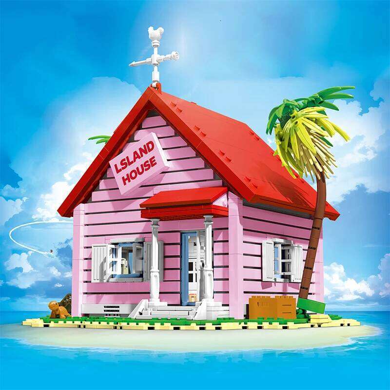 1434PCS Turtle Building Blocks Set Japanese Anime Architecture Kame Immortal House Assemble Bricks Toys Gift for Fans Kids Z260306