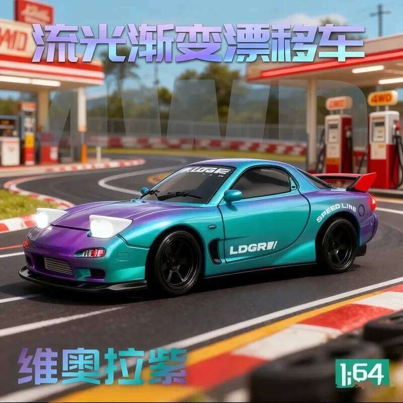 Mini 1:64 4WD Drift 15KM/H High Speed Off-Road Vehicle Desktop Pocket Car Toys RC Racing Boys Gifts C260305