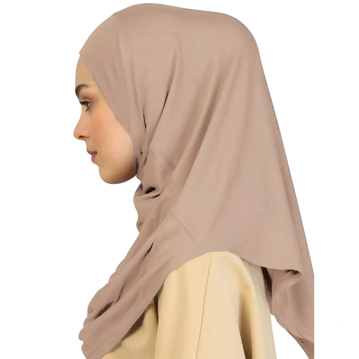 Ready To Go wear Instant Hijab for Women Solid Color Hemp Headscarf Neck Cover Sports Hijabs Pinless Islam Shawls and Wraps 260304