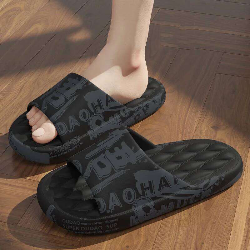 Big Size 48-49 Men Slippers Soft Sole EVA Indoor Outdoor Open Toe Flip Flops Non-Slip Beach Flat Sandals Printing Slides