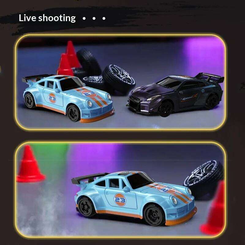 Mini RC Drift Gradient Purple 1:64 Scale 4WD Remote Control Professional High Speed Race Car Toys for Boys Desktop Model C260305