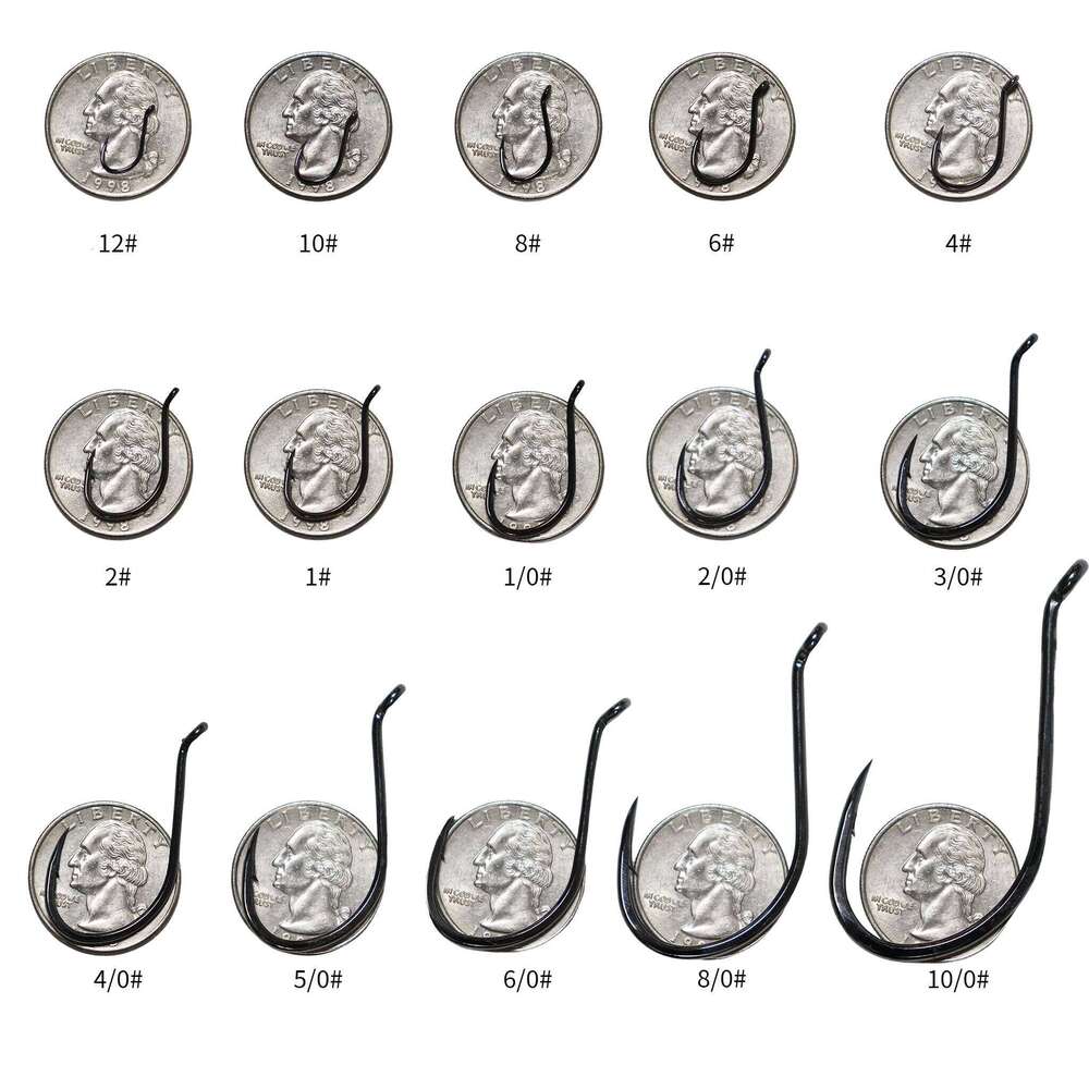 ZYZ 3~15Pcs Beak High Carbon Steel 15 Sizes Sea or Freshwater Fishing Hooks Sharp Black Octopus Fishhooks S260305