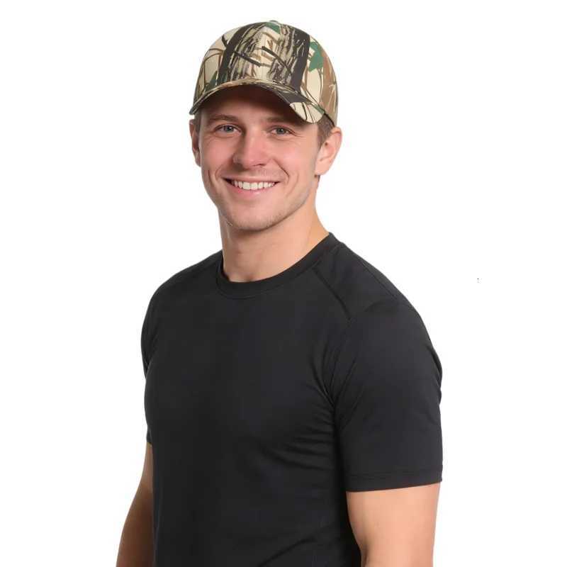 Summer New Camouflage Outdoor Sport Hunting Cap Mens and Womens Snapback Jungle Stripe Hat Wild Breathable Camo Caps S260306