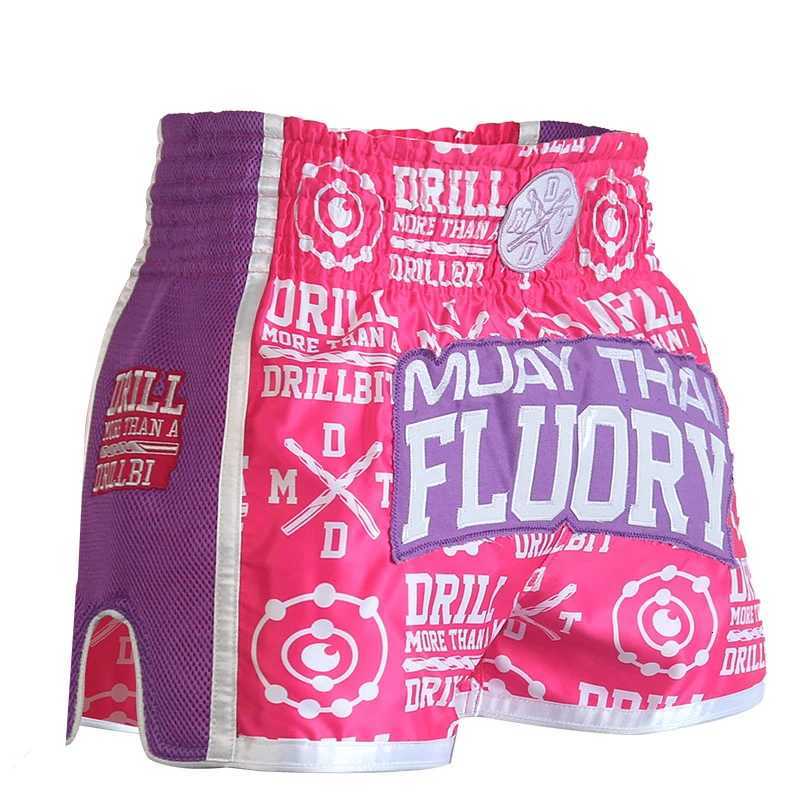 FLUORY Muay Thai Shorts Free Combat Mixed Martial Arts Boxing Training Match Pants X260306
