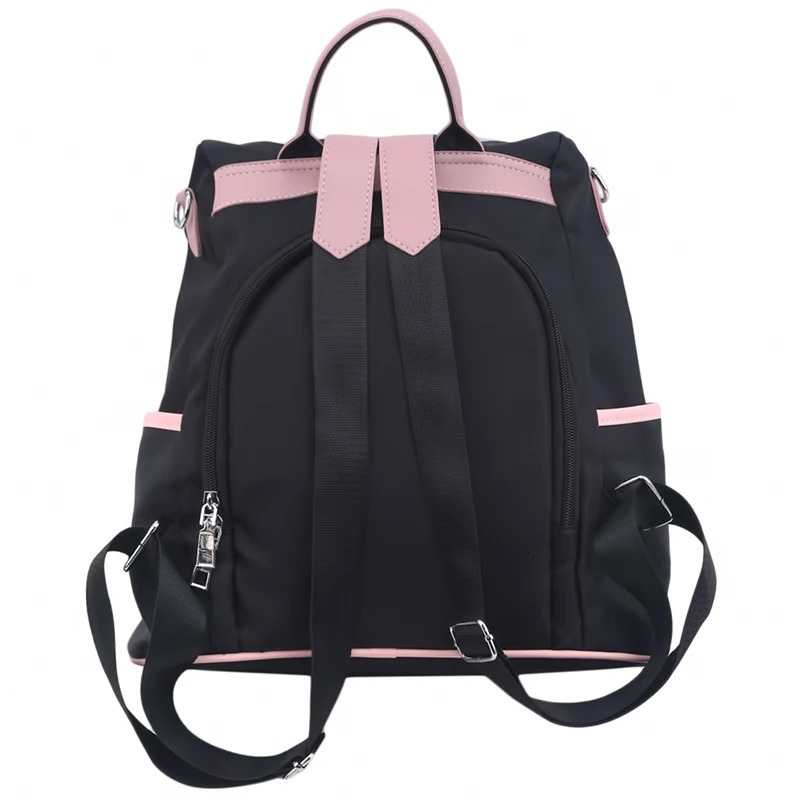 Casual Oxford Backpack Women Black Waterproof Nylon School Bags For Teenage Girls High Quality Fashion Travel Tote Packbag260228