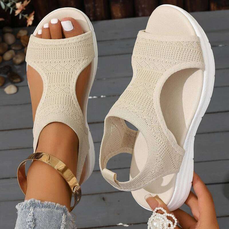2026 Summer New Women's Open toed Outdoor Fashion Breathable Comfortable Slope Heel Casual Sandals