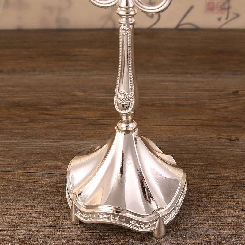 New Metal Silver/Gold Plated Candle Holders 9-Arms Stand Zinc Alloy High Quality Pillar For Wedding Portavelas Candelabra XJ260305