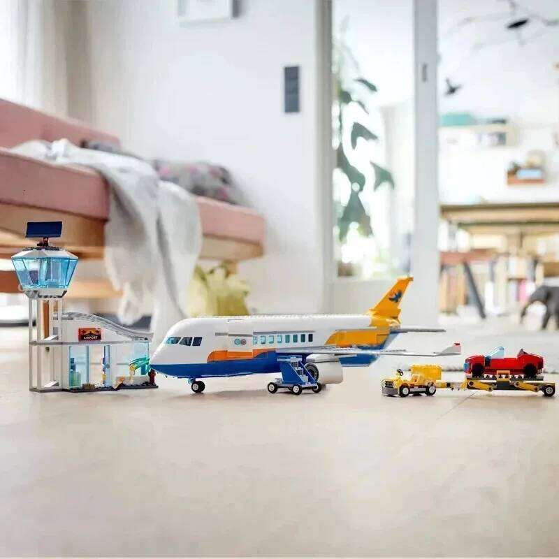 City Airport Aircraft Model Bricks Plane Building Blocks Educational Toys for Children Gift Z260306