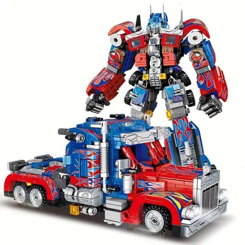1060 Particle Car Model Building Block Stem Educational Toys, Transforming Robot Assembly Kit Z260305