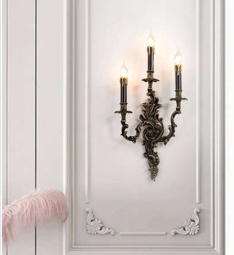 Hot Selling Classical Golden Brass Indoor Sconce Lighting Copper Wall light Decoration Lamp AC 100% Guaranteed XJ260305