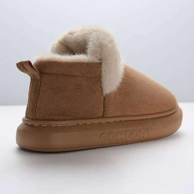 Litfun Winter Furry Cotton For Women Outdoor Ankle Platform Casual Fuzzy Non-slip Cozy Warm Women's Snow Boots