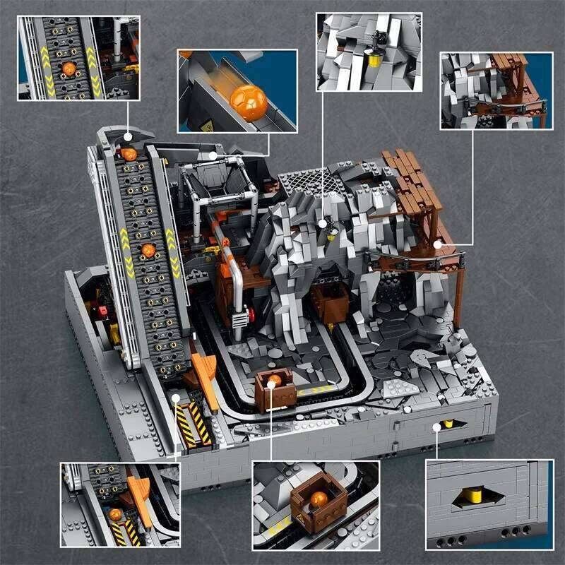 3338PCS Creative Electric Mechanical Mining Site Machine Building Blocks Model Moc Assembled Brick Sets Toy for Adults Boys Gift Z260306